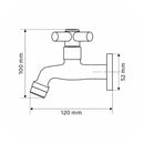 Torneira Jardim e Tanque 1/4 Volta C-64 Metal Cromado C/ Arejador - Jardim