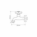 Torneira Jardim e Tanque 1/4 Volta C-64 Metal Preto e Cromado Com Arejador - Jardim
