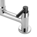 Torneira Misturador Cozinha Mesa 1/4 Volta C-34 Alavanca Preto Tubo Flexível Preto Arejador 2 Jatos