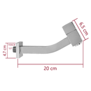 Torneira Banheiro ou Tanque Parede Quadrada Cromada 20cm - Jardim