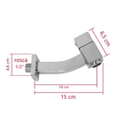 Torneira Banheiro ou Tanque Parede Quadrada Cromada 15cm - Jardim