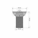 Válvula Banheiro Lavatório 7/8 7cm Metal Preto S/L