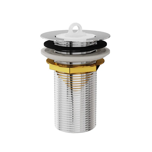 Válvula Tanque ou Banheiro Lavatório 1.1/4" 9cm Metal Cromado S/L